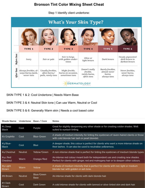 FREE Tint Color Mixing Cheat Sheet