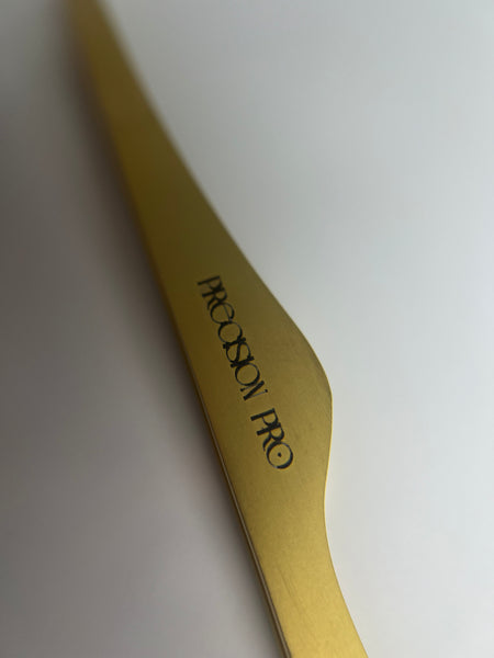 Precision Pro  Gold Matte Eyebrow Tweezer Set