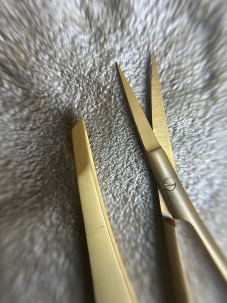 Precision Pro  Gold Matte Eyebrow Tweezer Set